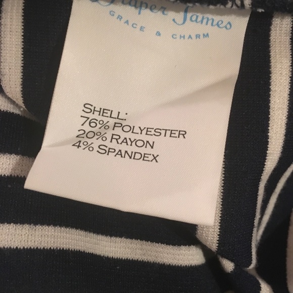 Draper James Navy & White Striped Flounce Bottom Dress S FREE SHIP - Picture 3 of 5